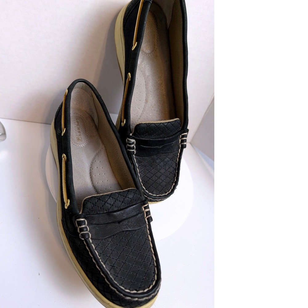 Sperry Top-Sider Navy Blue Quilted Boat Shoes Size 8.5 Loafers